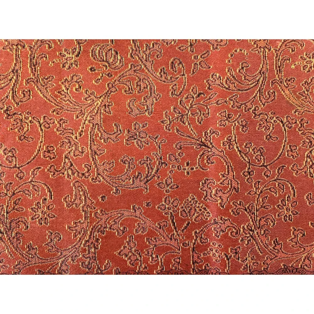 Pier 1 Imports Table Runner Red Brown Gold Jacquard Tapestry 72